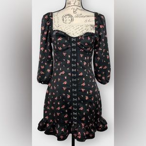Forever 21, Floral Bodice Mini Dress, Size S